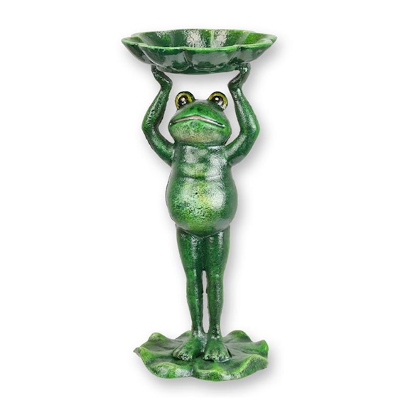 GRENOUILLE METAL BASSIN OISEAU 