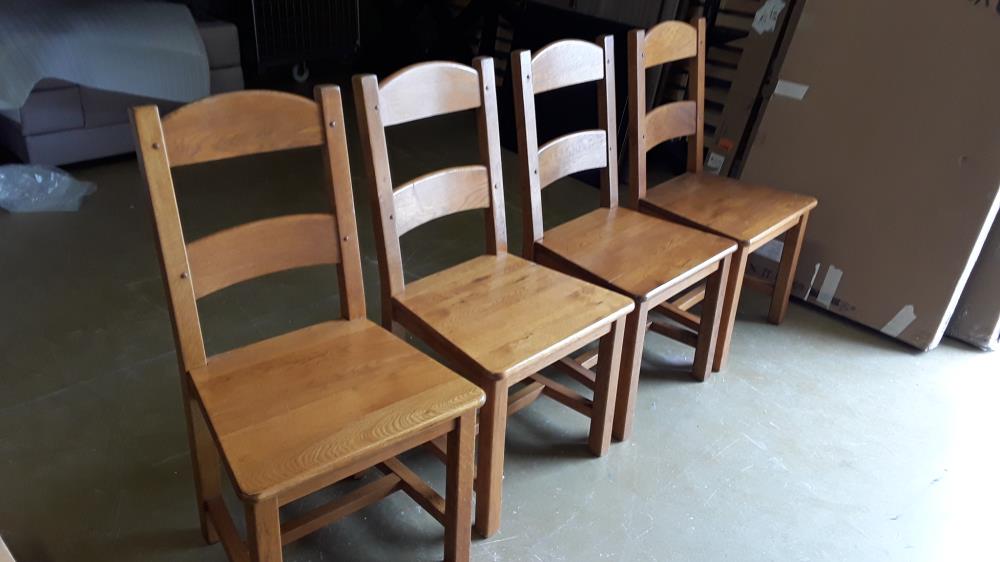 LOT 4 CHAISES CHÊNE 