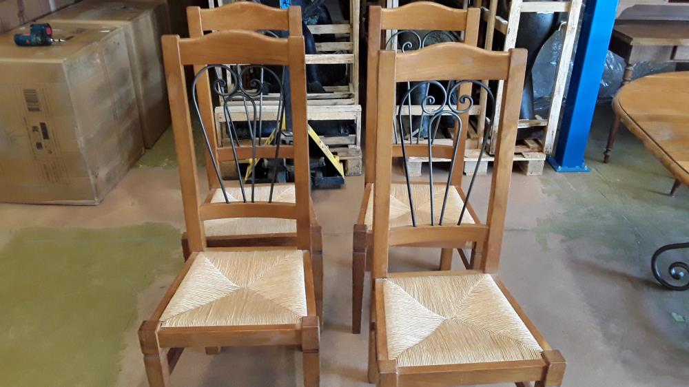 LOT DE 4 CHAISES CHENE 