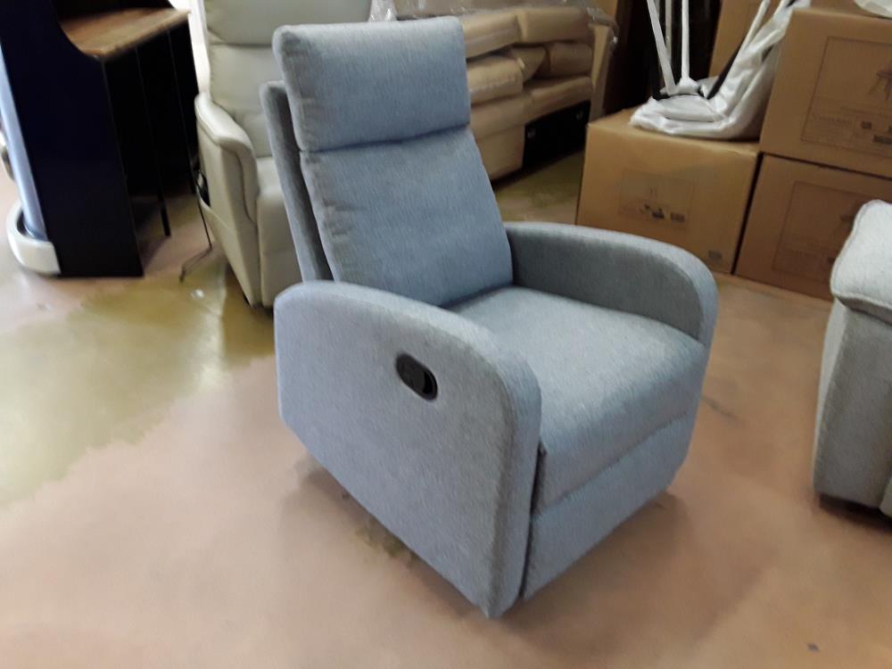FAUTEUIL RELAX MANUEL TISSU GRIS