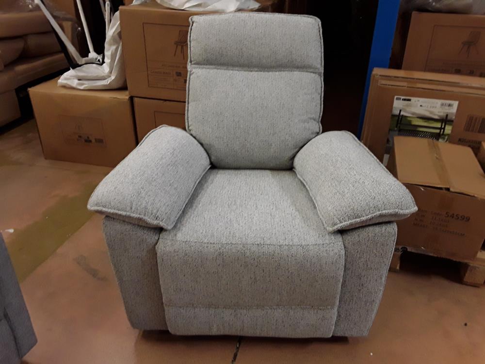 FAUTEUIL RELAX MANUEL TISSU GRIS SOUS GARANTIE
