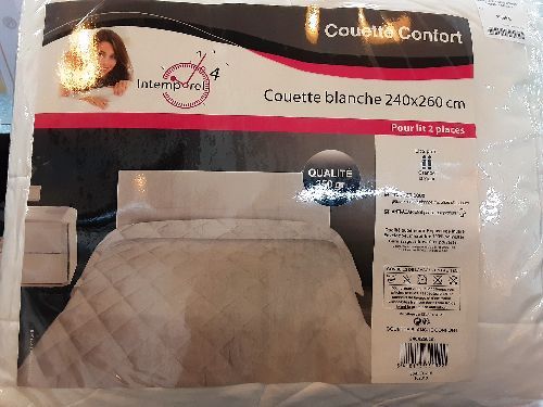 Couette Blanche Confort 240x260 4 Saisons Neuf Le Hangar 40