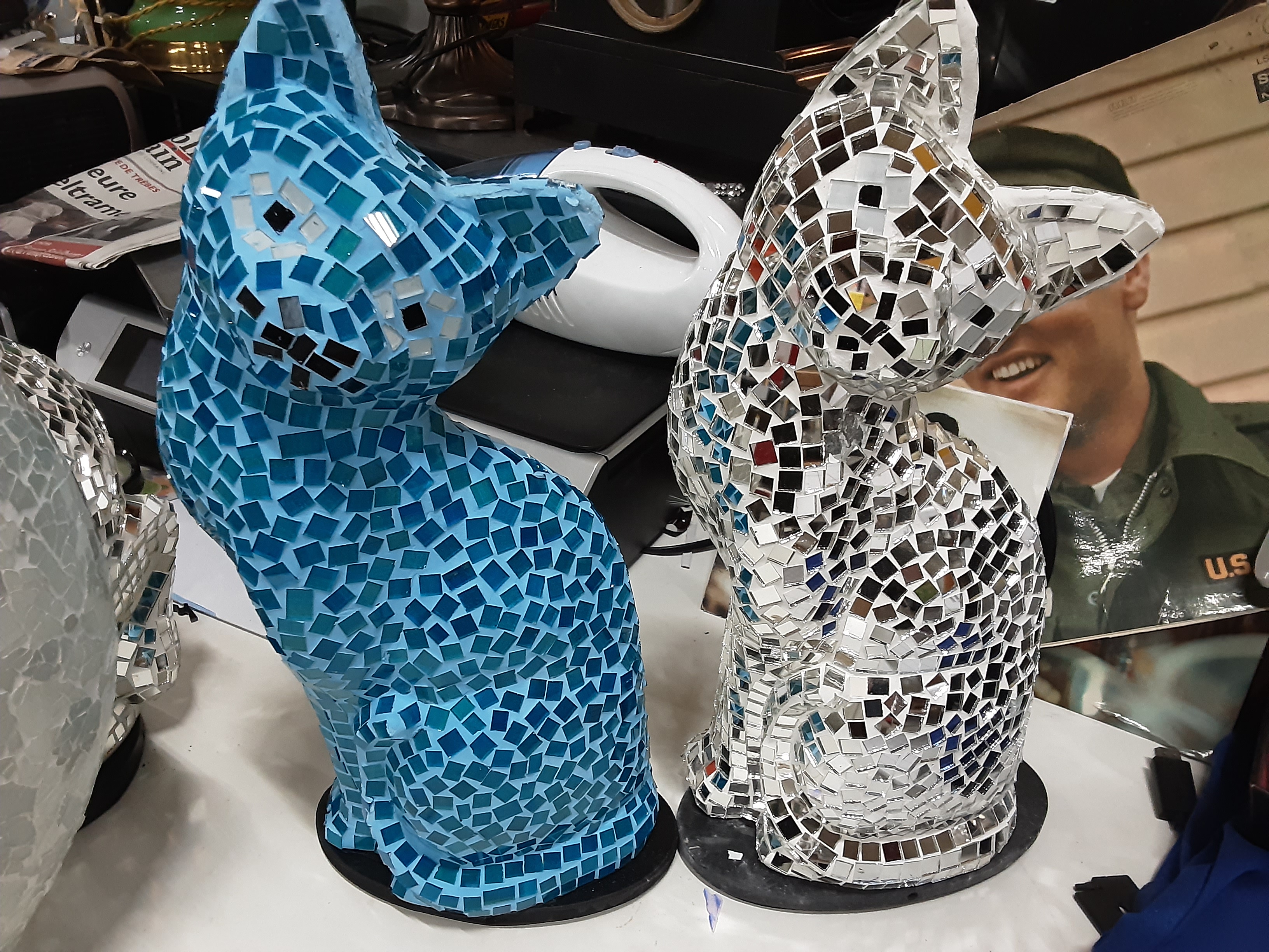 LAMPE CHAT MOSAIQUE