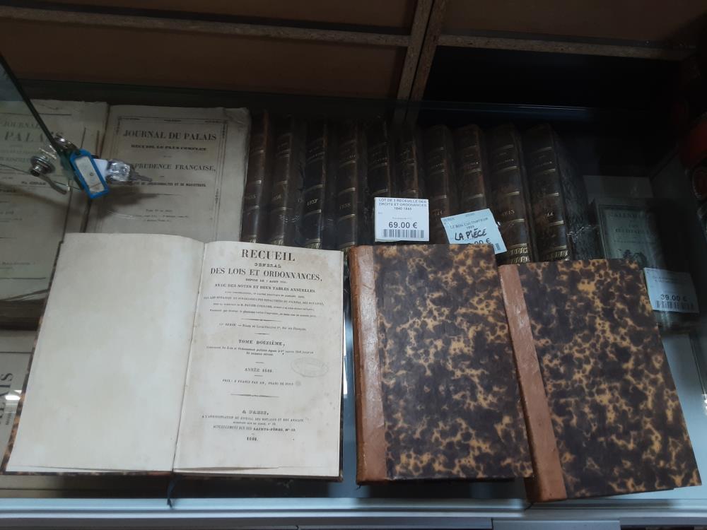 LOT DE 3 RECEUILLE DES DROITS ET ORDONANCES 1840-1845