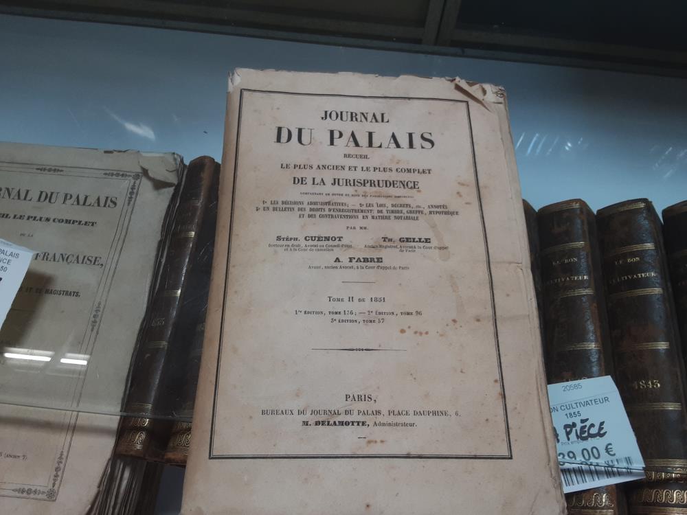 JOURNAL DE PALAIS  JURISPRUDENCE FRANÇAISE 1850