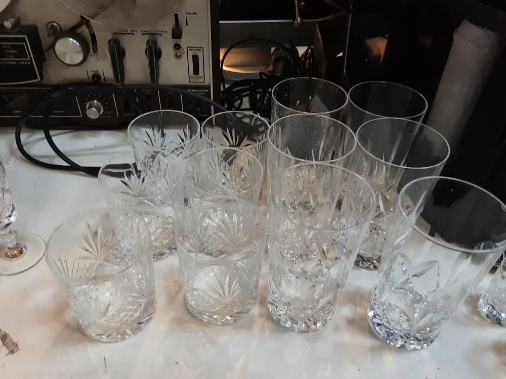 LOT DE 6 VERRES CRISTAL 