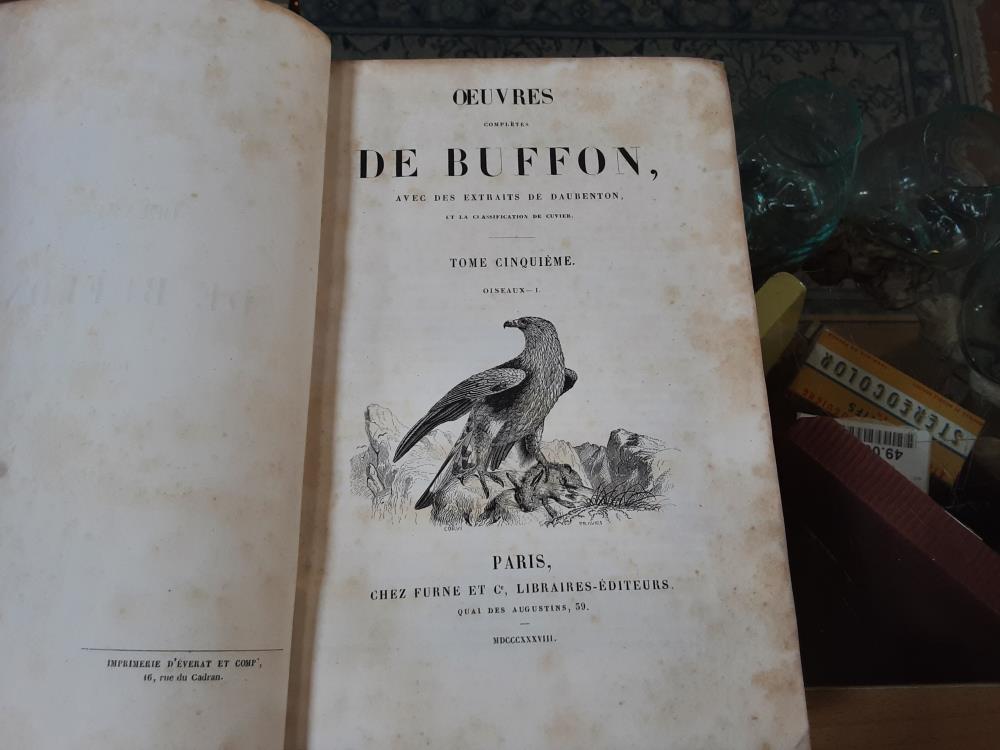 LOT LIVRES OEUVRES DE BUFFON 2 TOMES