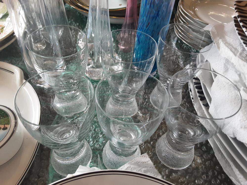 LOT DE 6 VERRE EN CRYSTAL 