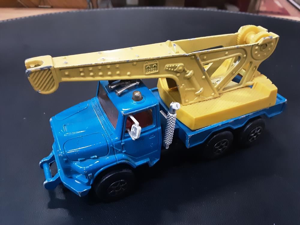 CAMION GRUE BLEU/JAUNE MAJORETTE 