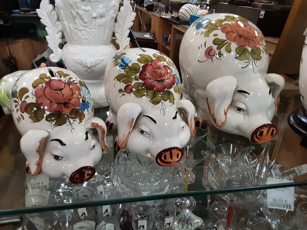 LOT DE 3 COCHONS 