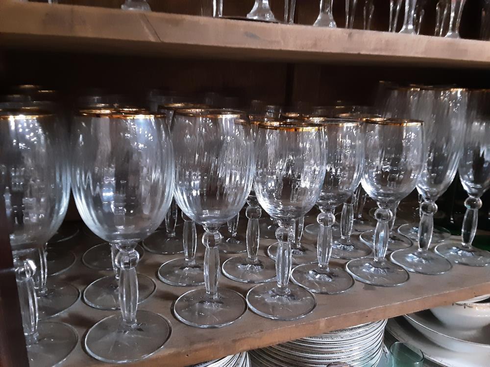 LOT DE 6 VERRES DORE