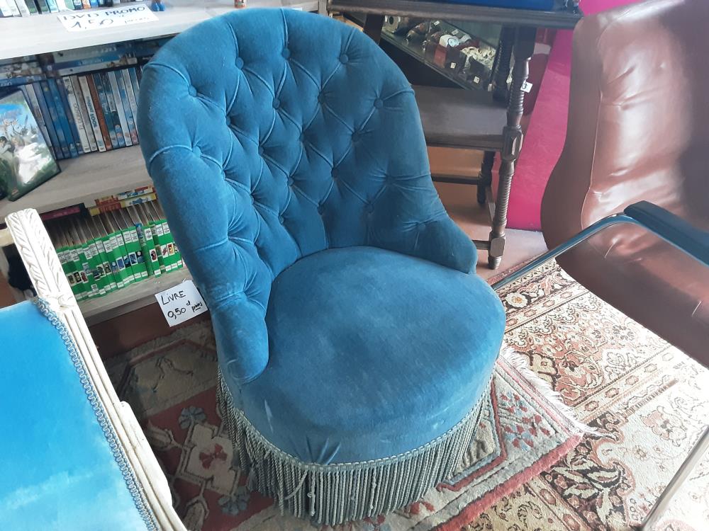 FAUTEUIL CRAPAUD BLEU