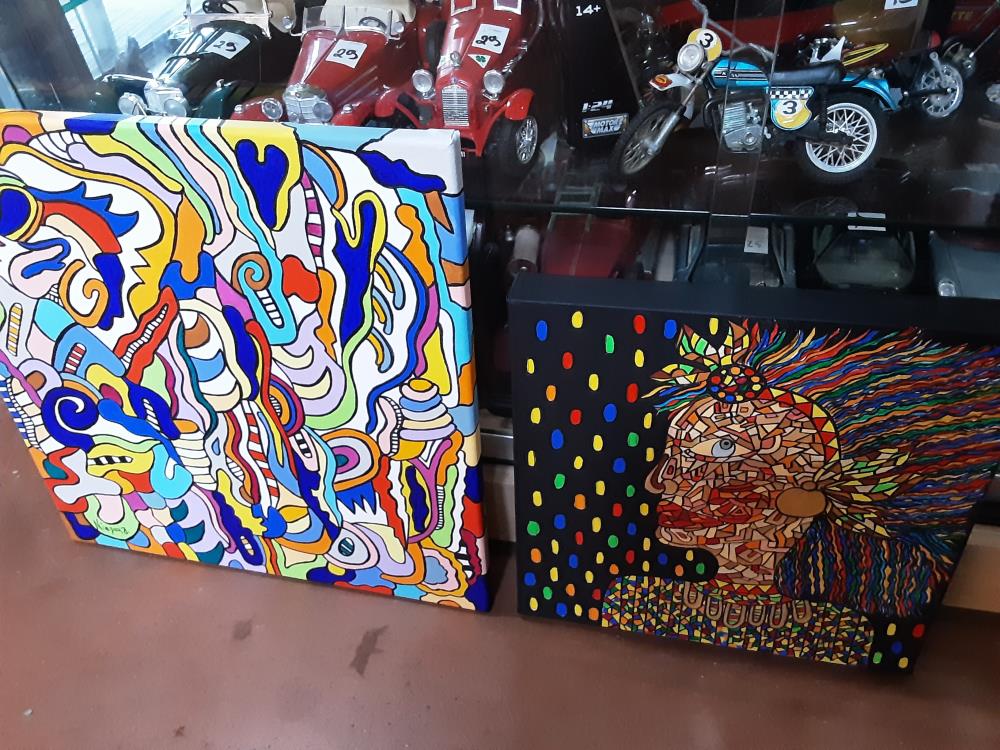 TOILE PEINTE COLORÉS 