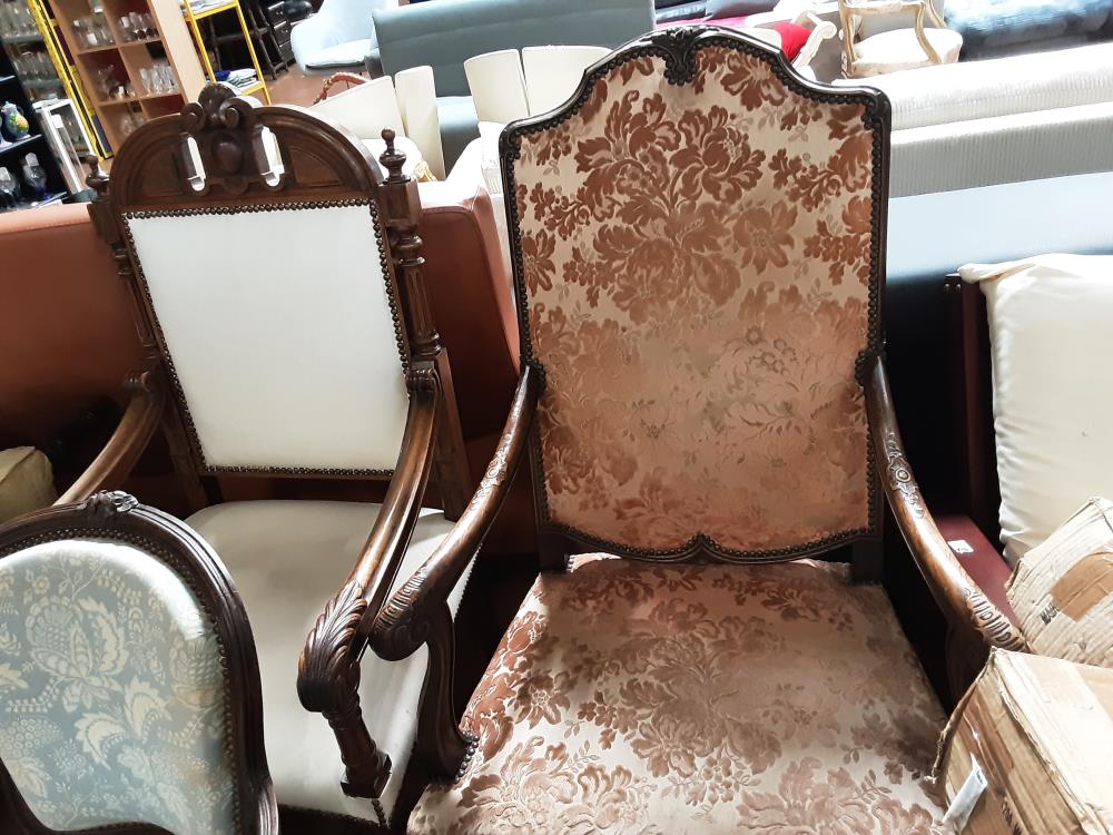 FAUTEUIL BOIS TISSUS