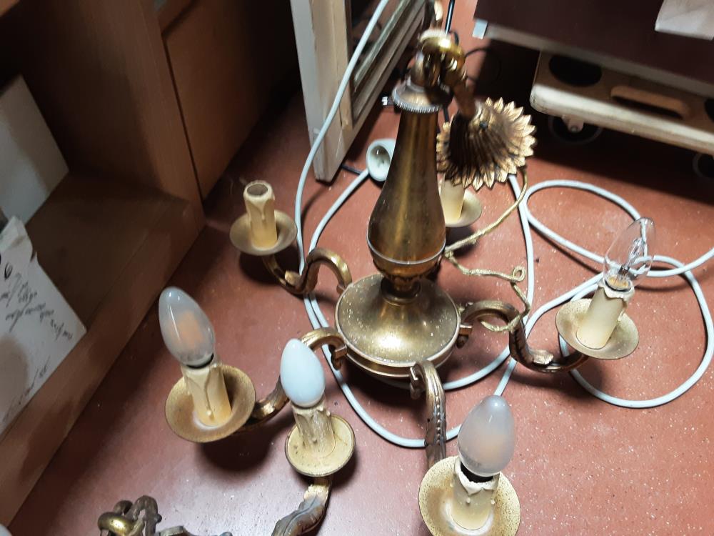 LUSTRE FEUX DORÉ