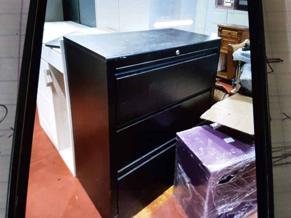 MEUBLE DOSSIER SUSPENDU NOIR SS CLÉ