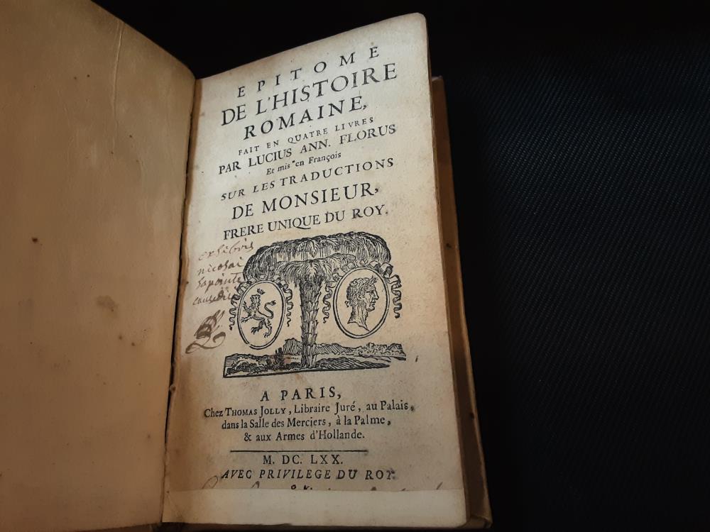 LIVRE EPITOME DE L’HISTOIRE ROMAINE