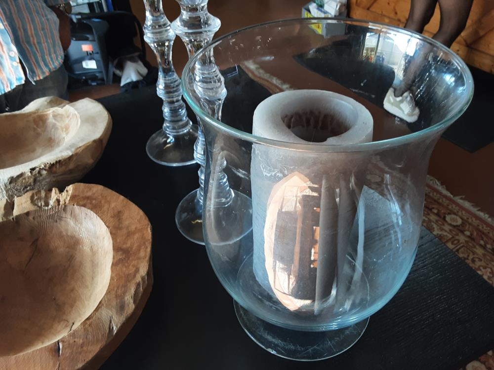 VASE VERRE BOUGIE