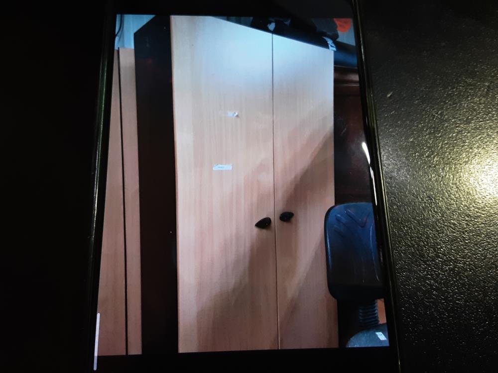 ARMOIRE 2 METRE BEIGE/GRISE 2P + CLEF