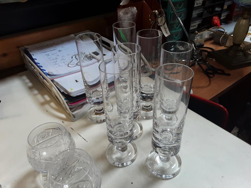 LOT DE 6 COUPE VERRE