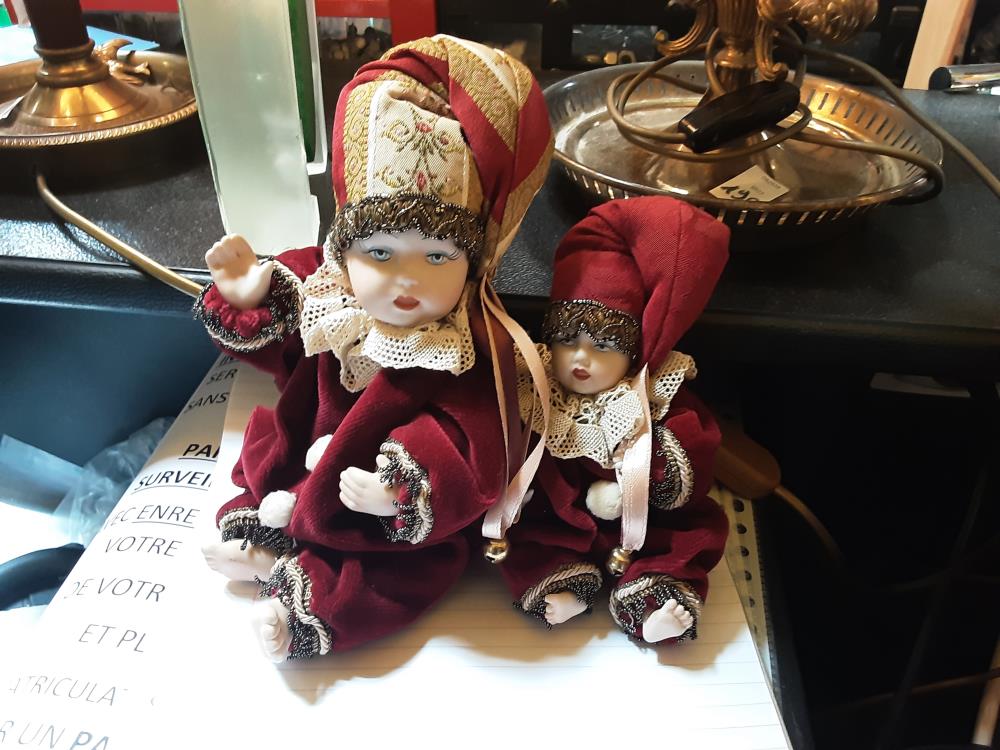 LOT DE 2 POUPEE PORCELAINE 