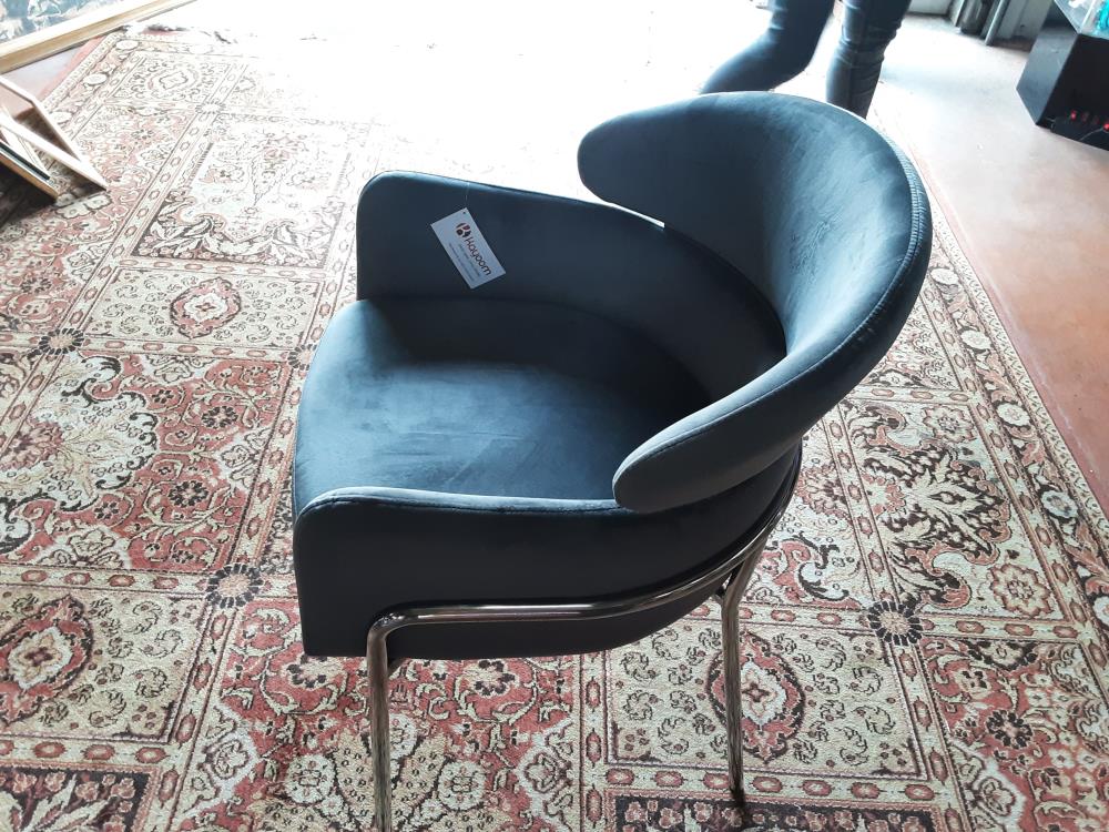 FAUTEUIL GRIS VELOUR NEUF