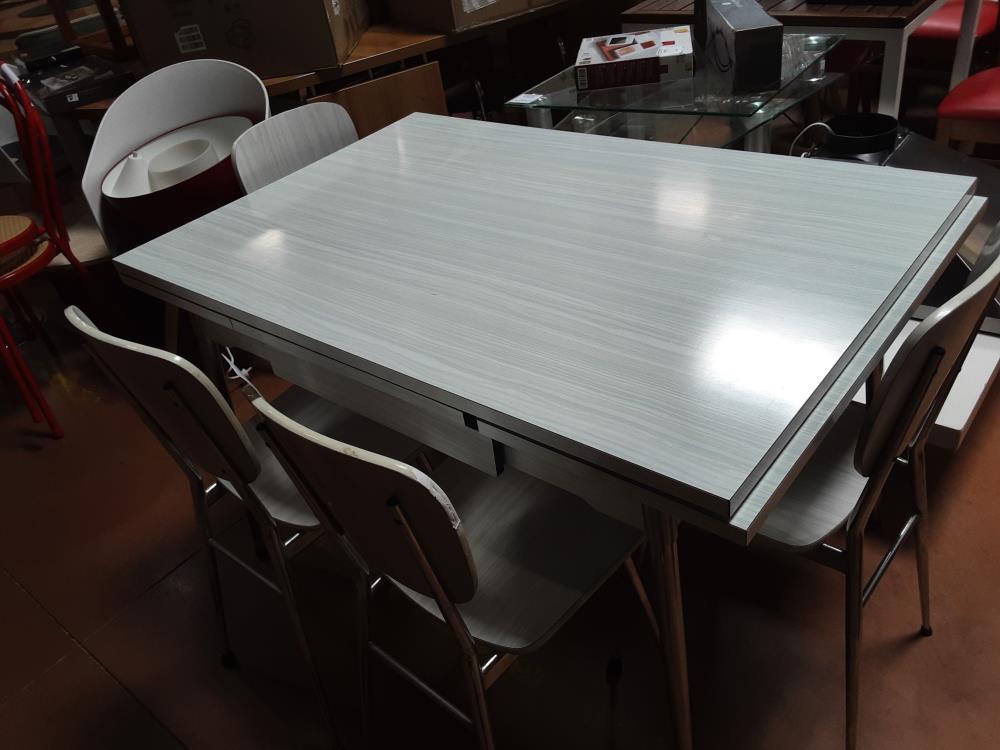 TABLE FORNICA BLANCHE + ALLONGES