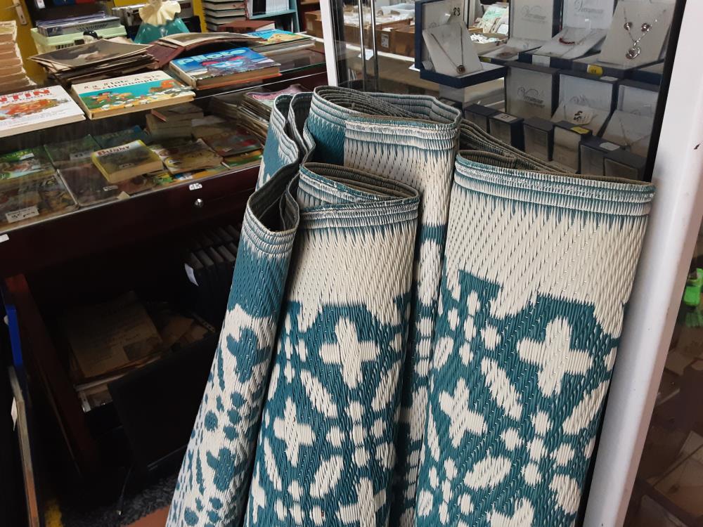 TAPIS BLEU/BLANC