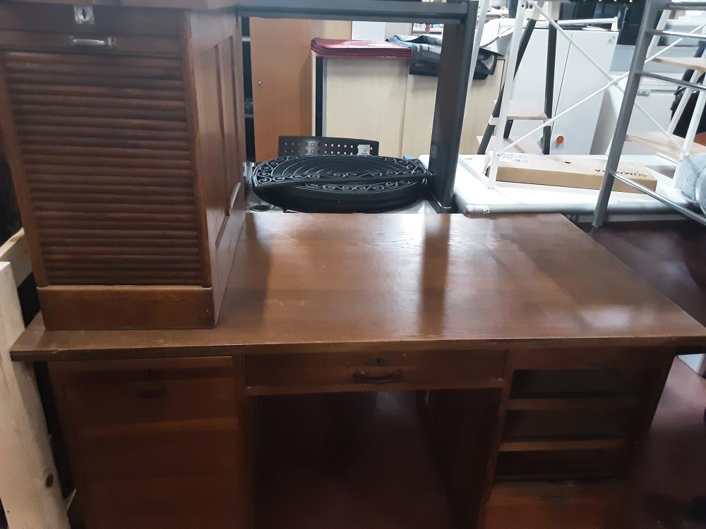 BUREAU 1T 2 CLASSEUR + CAISSON  +CLÉ 