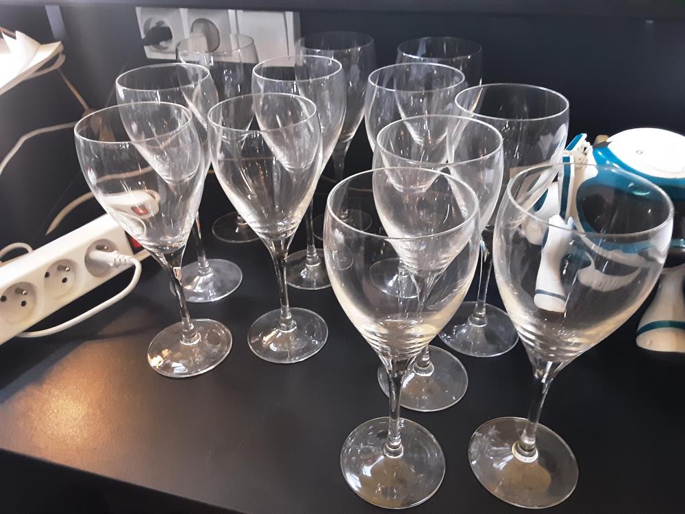 LOT DE 6 VERRES CRISTAL