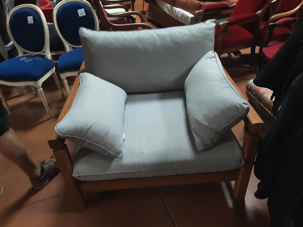 FAUTEUIL TISSUS GRIS ALINEA
