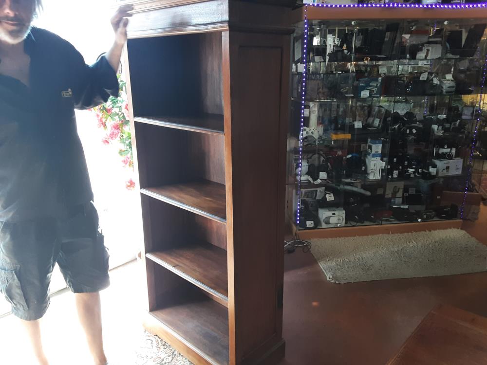 ETAGERE BOIS FONCE 