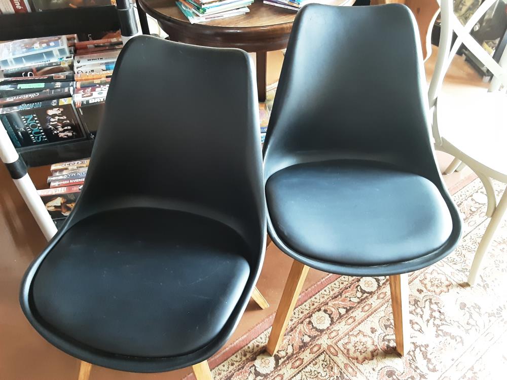 CHAISE SCANDINAVE NOIR