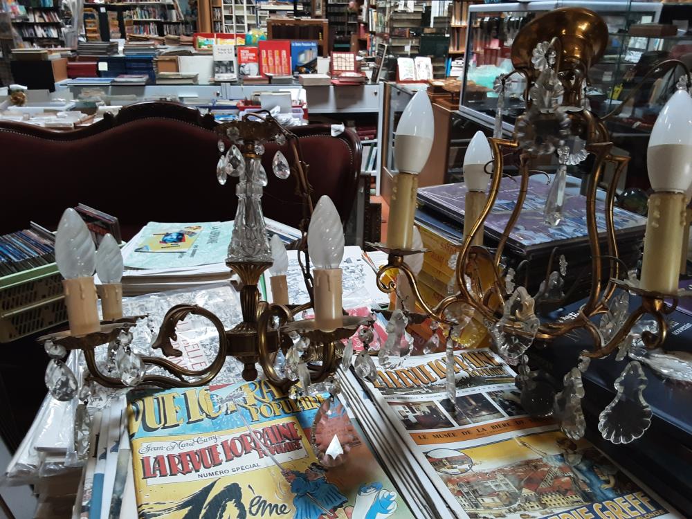 LUSTRE DORE 4 FEUX