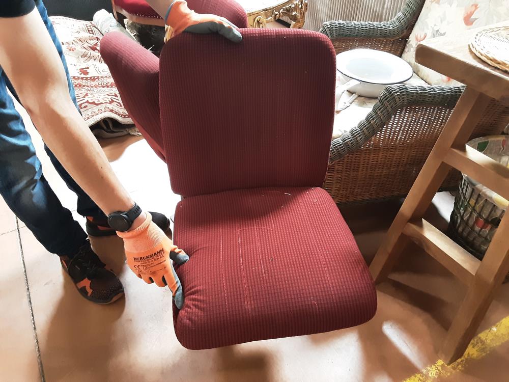 FAUTEUIL DE CINEMA TISSUS ROUGE