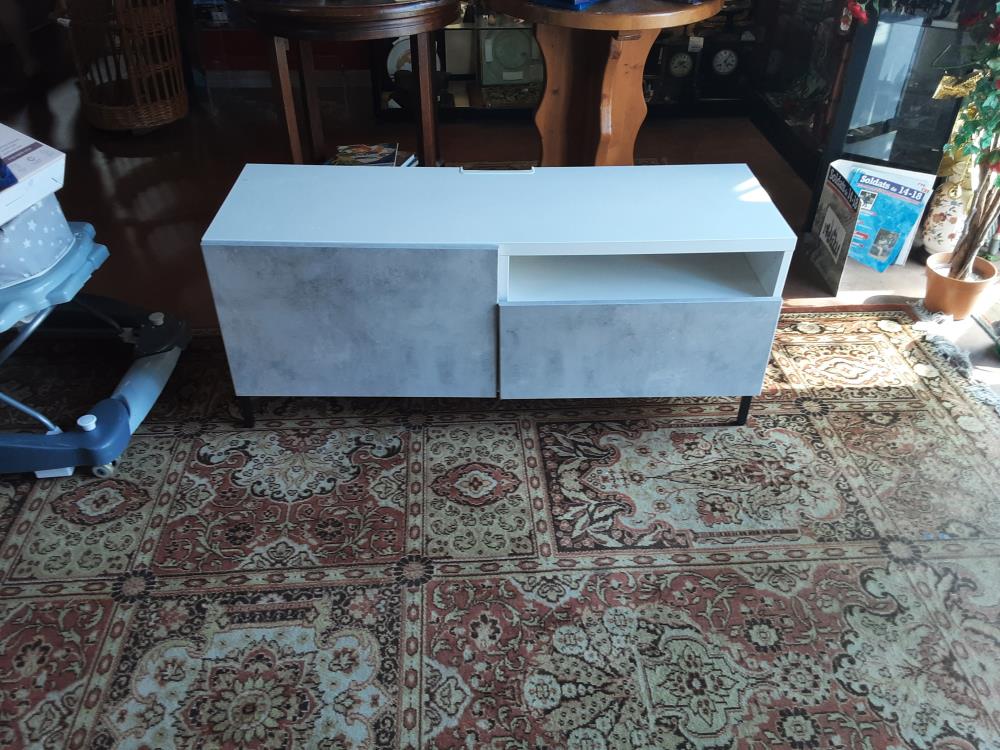 MEUBLE TV 2P GRIS CLAIR