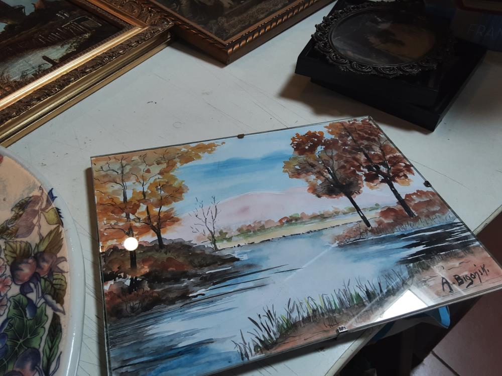 AQUARELLE SIGNE ALBERT BOGONSKI