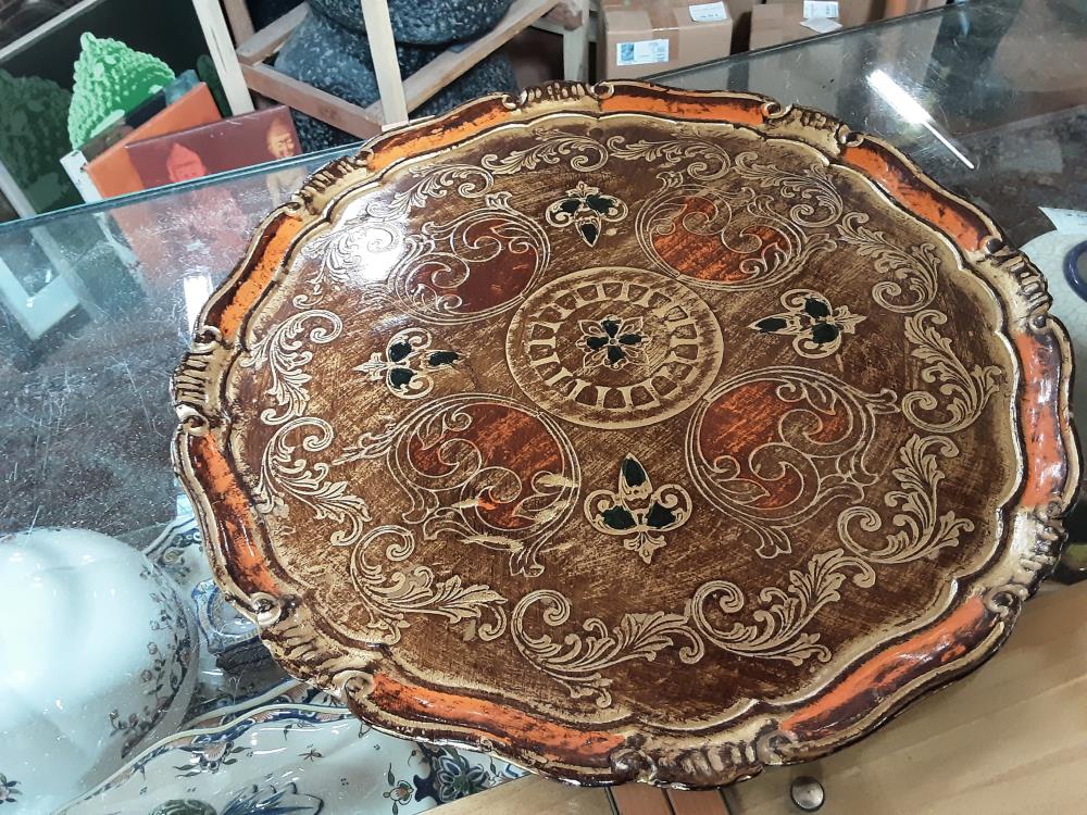 PLATEAU ROND GM ORANGE DORE