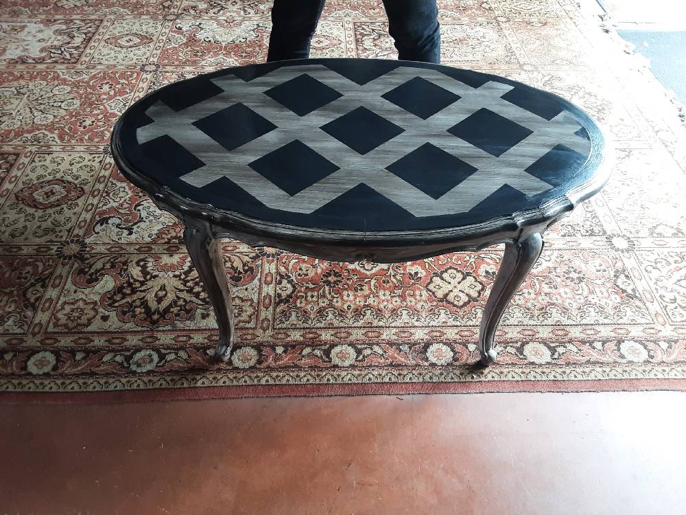 TABLE BASSE GRISE BOIS