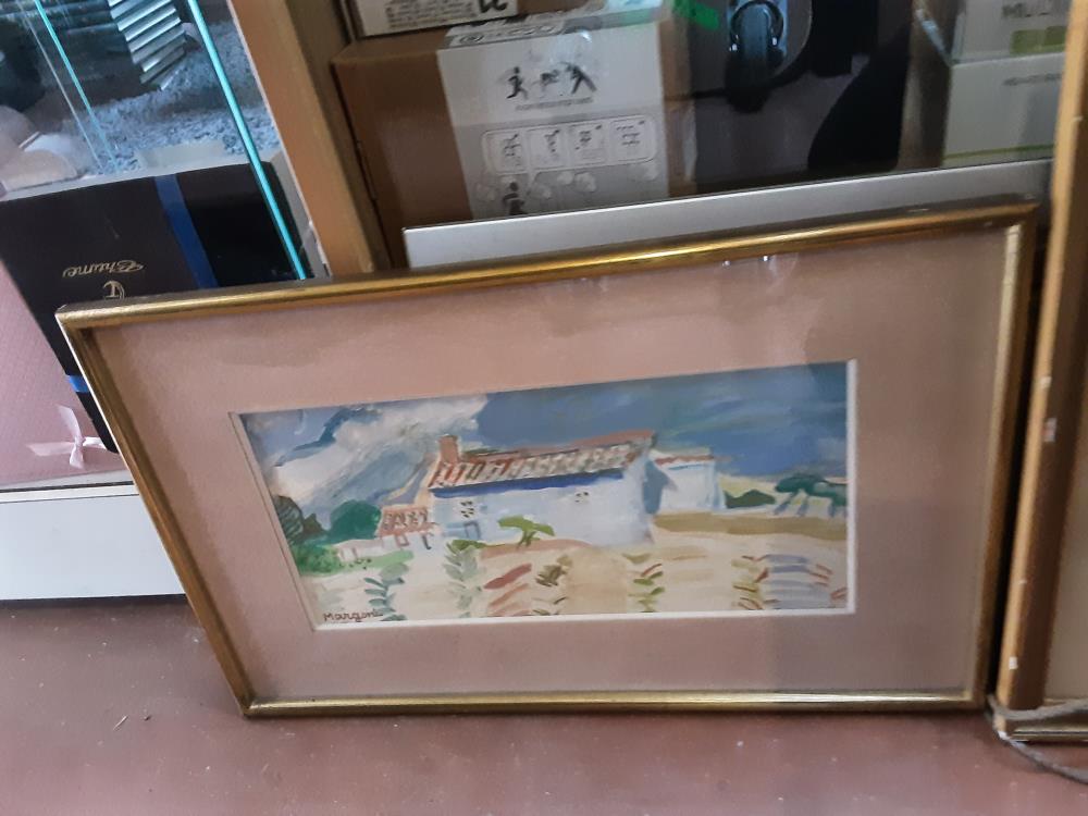 GOUACHE PAYSAGE SIGNE MARGONI