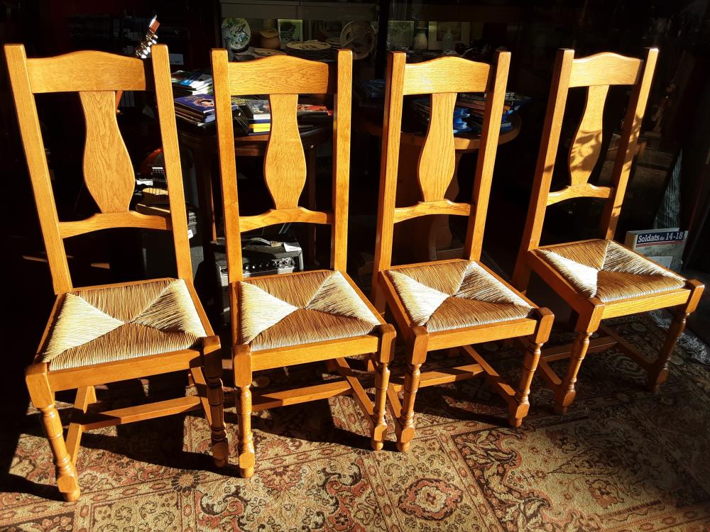 CHAISE BOIS CLAIR ASSISE OSIER