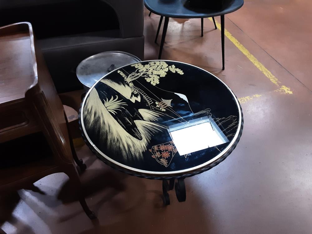 TABLE BASSE RONDE ASIATIQUE 