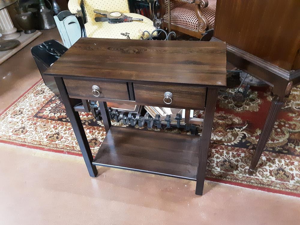 MEUBLE BAS BOIS FONCE 2T