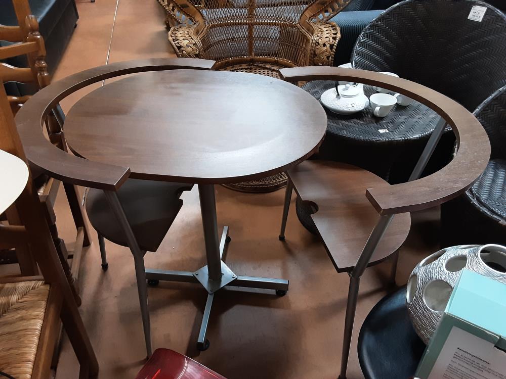 TABLE BOIS + 2 CHAISES