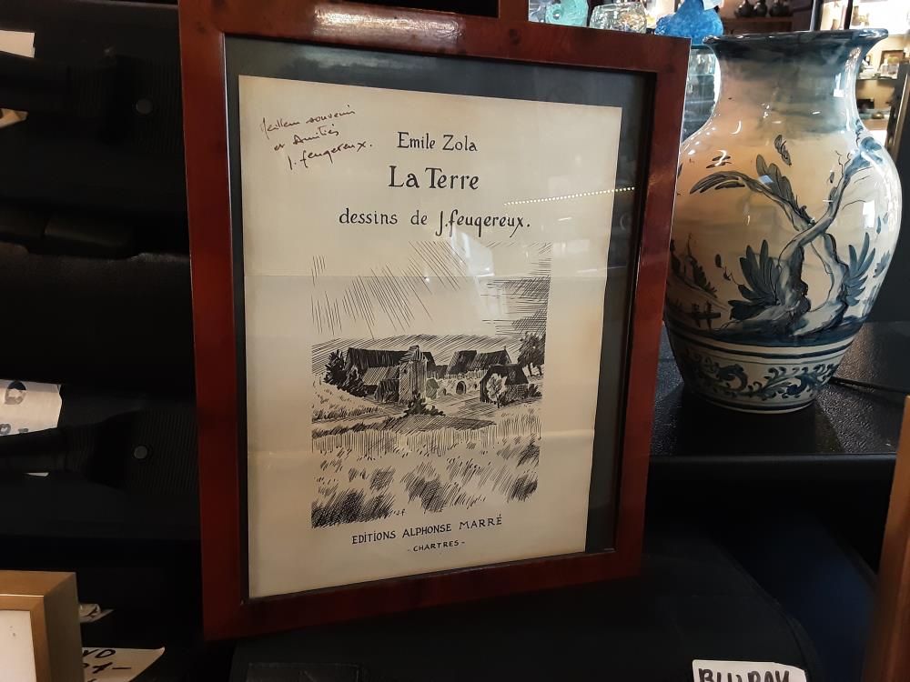 DESSIN JEAN FEGEREUX - EMILE ZOLA - LA TERRE