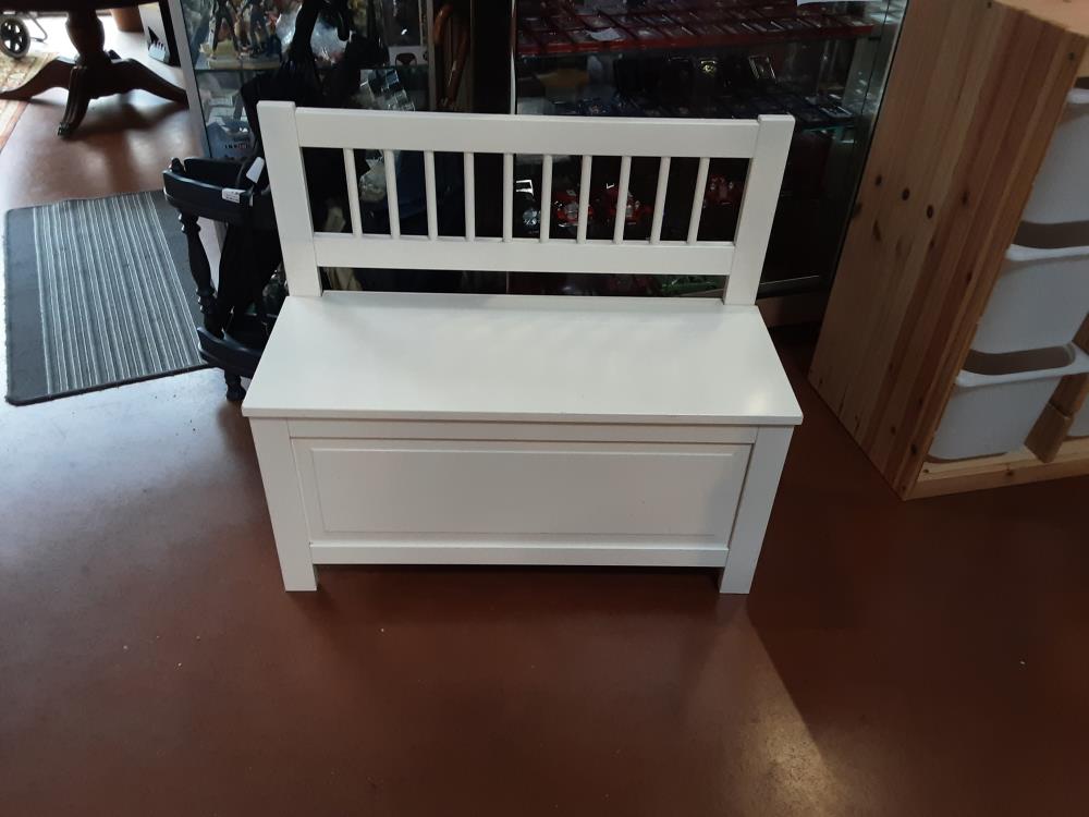 COFFRE A JOUET BLANC 