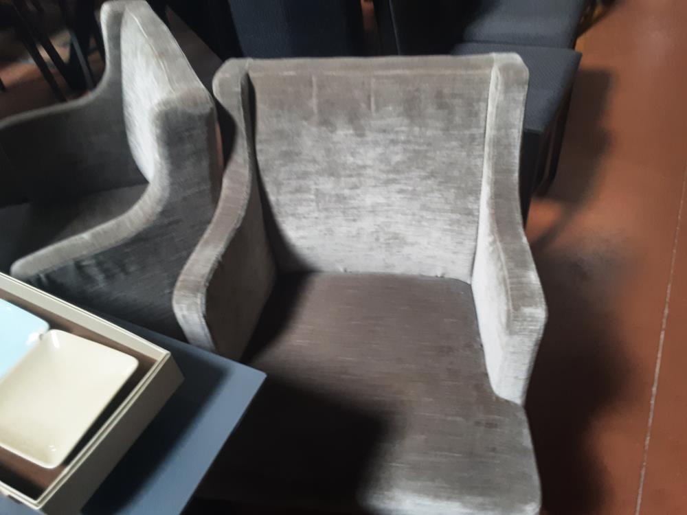 FAUTEUIL TISSUS GRIS 