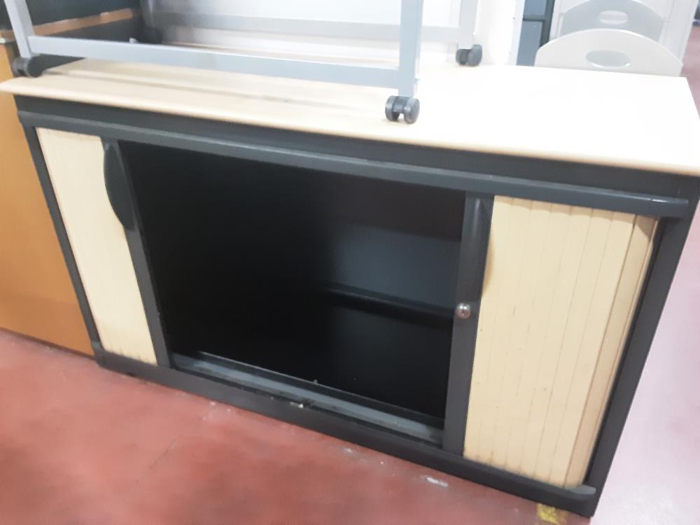 MEUBLE BAS BUREAU PORTE COULISSANTE