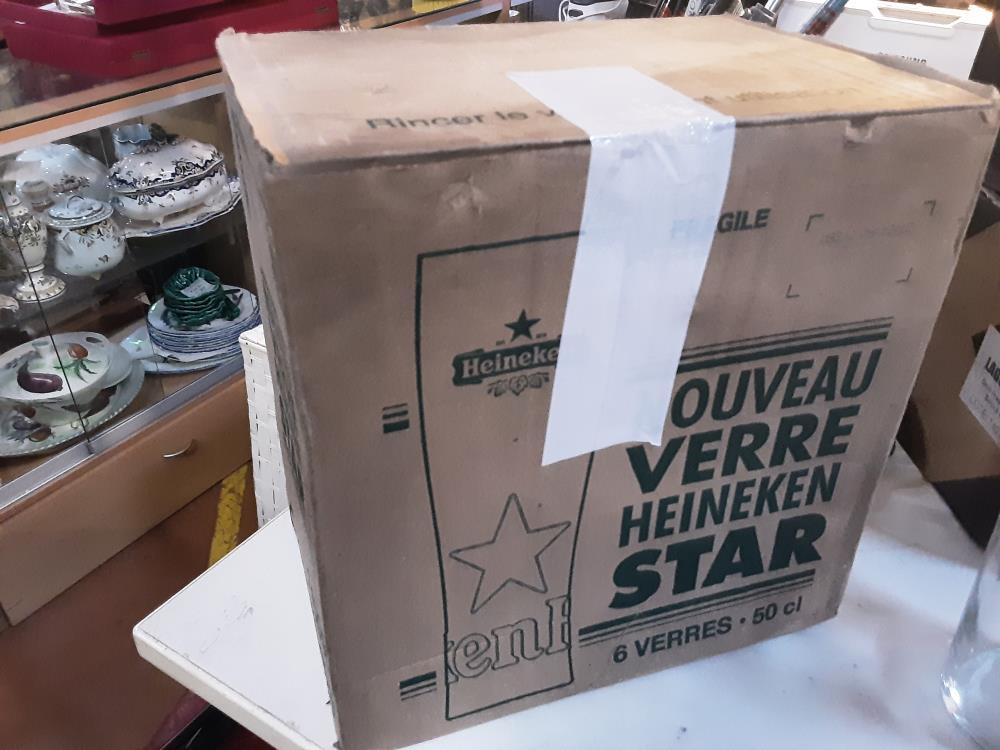 LOT DE 6 VERRES HEINEKEN