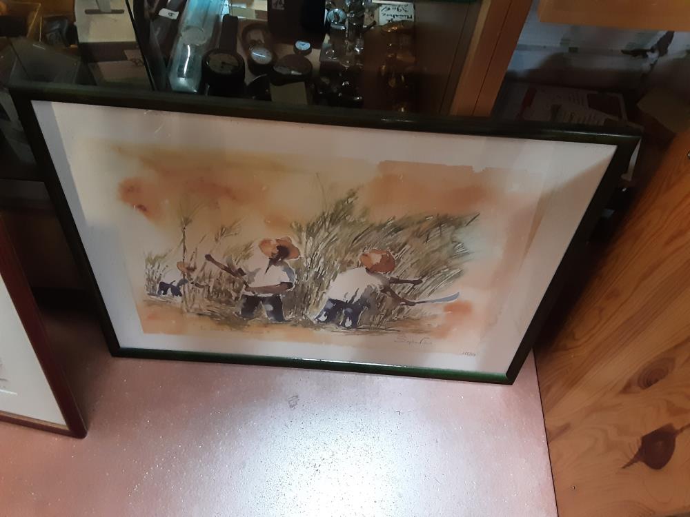 LITHOGRAPHIE ”LA DANSE DES COUPEURS’’